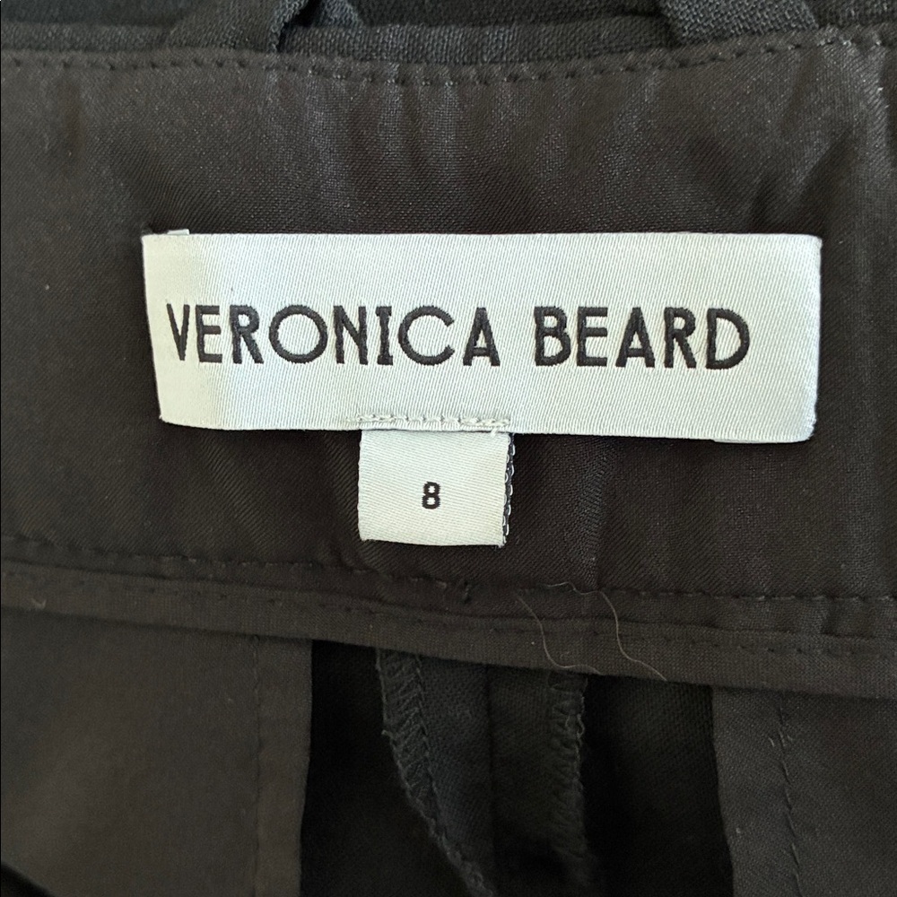 NWOT Veronica Beard Size 8 Ollie High Waist Wide Leg Pants - Black - Picture 7 of 12